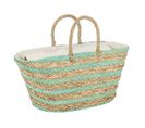 Sac De Plage "izia" 47cm Naturel et Bleu