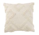 Coussin Déco "tufty Losange" 45x45cm Blanc