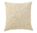 Coussin Déco "fleur" 43x43cm Blanc