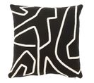 Coussin Déco Imprimé "ligne" 43x43cm Noir