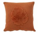 Coussin Déco "feuille Tropicale" 45x45cm Terracotta