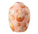 Vase Déco Poterie "bloem" 21cm Saumon