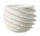 Cache-pot Design "streep" 27cm Blanc et Beige