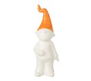 Statuette Déco "nain" 40cm Blanc et Orange