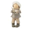 Statuette Déco Fille "hivernale" 30cm Multicolore