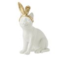 Statuette Déco Chat "oreille" 28cm Blanc