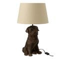 Lampe À Poser Déco "chien Assis" 52cm Marron