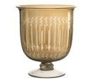 Vase En Verre Tige "anastasia" 22cm Greige