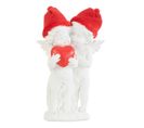 Statuette Ange Debout "cœur" 26cm Blanc et Rouge