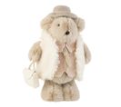 Statuette Déco Ours "sac à Main" 38cm Beige