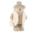 Statuette Déco Ours "sac à Main" 46cm Beige