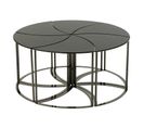 Lot De 6 Tables D'appoint "tornado" 48cm Noir