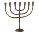 Chandelier 7 Bras Vintage "menorah" 54cm Bronze