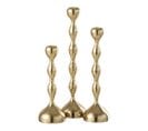 Lot De 3 Chandeliers Design "borne" 39cm Or