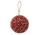 Boule De Noël Déco "baies" 17cm Rouge