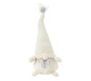 Statue Déco Lutin "barbe" 52cm Blanc et Gris