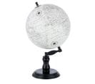 Globe Sur Pied En Bois "terrestre" 50cm Noir et Gris