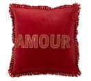 Coussin Déco Amour "ellis" 45x45cm Rouge