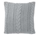 Coussin Déco Tricoté "twist" 45x45cm Gris