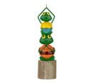 Statuette Déco Grenouille "pyramide" 31cm Multicolore