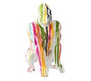 Statue Gorille Déco "pop Art" 80cm Multicolore