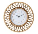 Horloge Murale En Rotin "wonder" 40cm Naturel