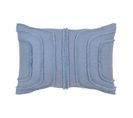 Coussin Déco à Franges Lignes "santorin" 30x45cm Bleu