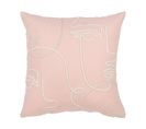 Coussin Design Visages "sweet Valentine" 45x45cm Rose