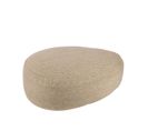 Pouf En Forme De Galet En Laine Beige Uni L90 - Dieppe