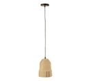 Lampe Suspension En Jonc "lignes" 26cm Naturel