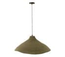 Lampe Suspension En Jonc "cône" 82cm Vert