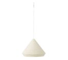 Lampe Suspension En Raphia "cône" 52cm Blanc