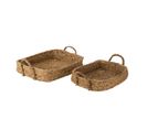 Lot De 2 Plateaux Paniers "jacinthe" 50cm Naturel