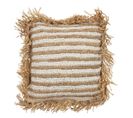 Coussin Déco à Franges "bali" 45x45cm Naturel