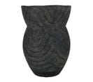 Vase Déco En Ciment "black Lombok" 47cm Noir