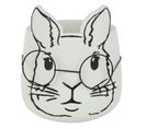 Cache-pot En Ciment "lapin" 21cm Blanc