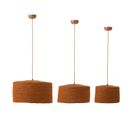 Lot De 3 Lampes Suspension "moonj" 50cm Rouille