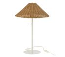 Lampe à Poser En Rotin "preston" 50cm Naturel et Blanc