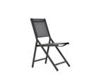 Chaise De Jardin Pliante Aluminium Et Textilène Milos Gris Anthracite