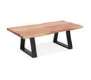 Table Basse Design "azimato" 115cm Naturel et Noir