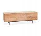 Meuble Tv 3 Portes En Bois "myriam" 147cm Naturel