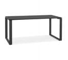 Bureau Design En Verre "abigano" 160cm Noir