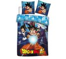 Parure De Lit Réversible Dragon Ball Z - Son Goku - -kaméhaméha- - 140 Cm X 200 Cm