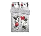 Parure De Lit Double Réversible Disney Mickey Et Minnie - 200 Cm X 240 Cm