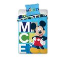 Parure De Lit Simple- Mickey Content - 140 Cm X 200 Cm