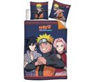 Parure De Lit Réversible Naruto Avec Sasuke Et Sakura - 140 Cm X 200 Cm