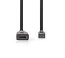 High Speed Hdmi™ Cable With Ethernet - Hdmi™ Micro Connector  -  Hdmi™ Female - 0.2 M - Noir