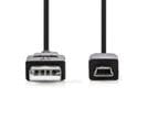 Usb 2.0 Cable A Male Mini 5-pin Male 2.0 M Noir