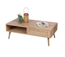 Table Basse 1 Tiroir Bali Urban Living - Naturel Clair