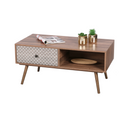 Console Table De Salon Rectangulaire Meuble TV Table Basse Decore 1 Tiroir 100x50xh46,5cm